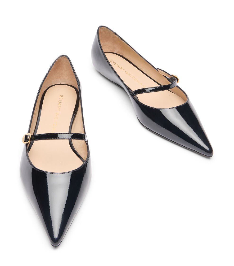 Stuart Weitzman EMILIA MARY JANE FLAT en NEGRO de Mujer | Stuart Weitzman® Rebajas de fin de temporada