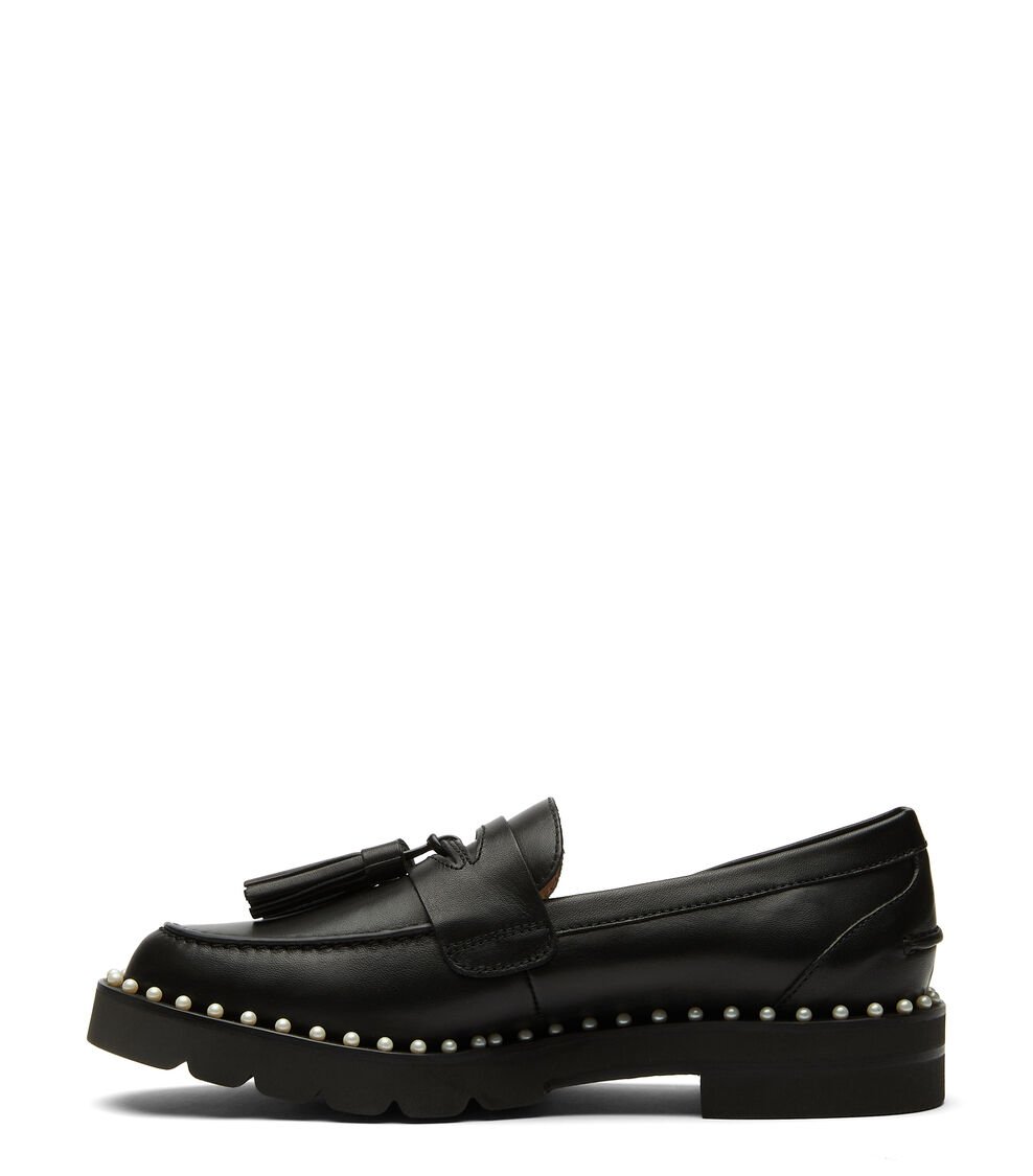 Stuart Weitzman MILA LIFT PEARL LOAFER en NEGRO de Mujer | Stuart Weitzman® Outlet