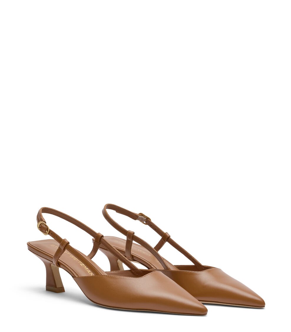 Stuart Weitzman VINNIE 50 SLINGBACK en AVELLANA de Mujer | Stuart Weitzman® Outlet online