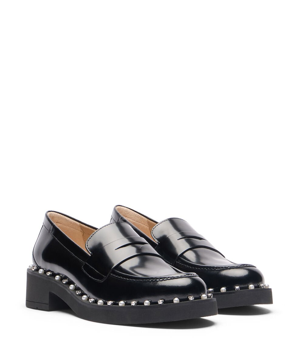 Stuart Weitzman REVERIE LOAFER en NEGRO de Mujer | Stuart Weitzman® Ofertas