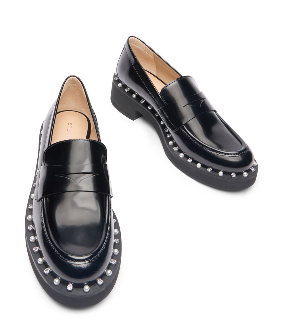 Stuart Weitzman REVERIE LOAFER en NEGRO de Mujer | Stuart Weitzman® Ofertas
