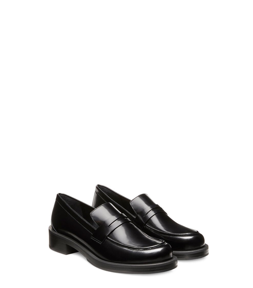 Stuart Weitzman PALMER BOLD LOAFER en NEGRO de Mujer | Stuart Weitzman® Venta caliente