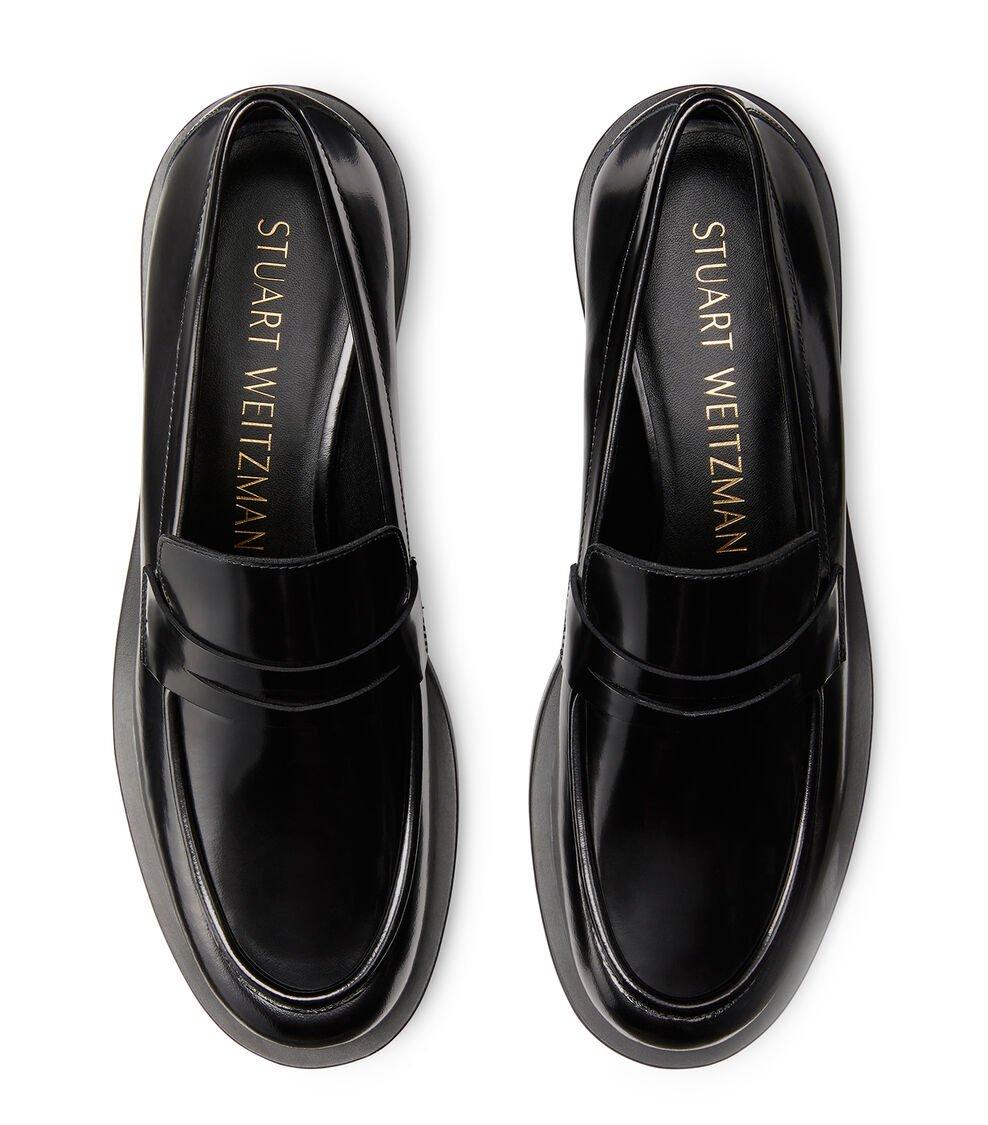 Stuart Weitzman PALMER BOLD LOAFER en NEGRO de Mujer | Stuart Weitzman® Venta caliente