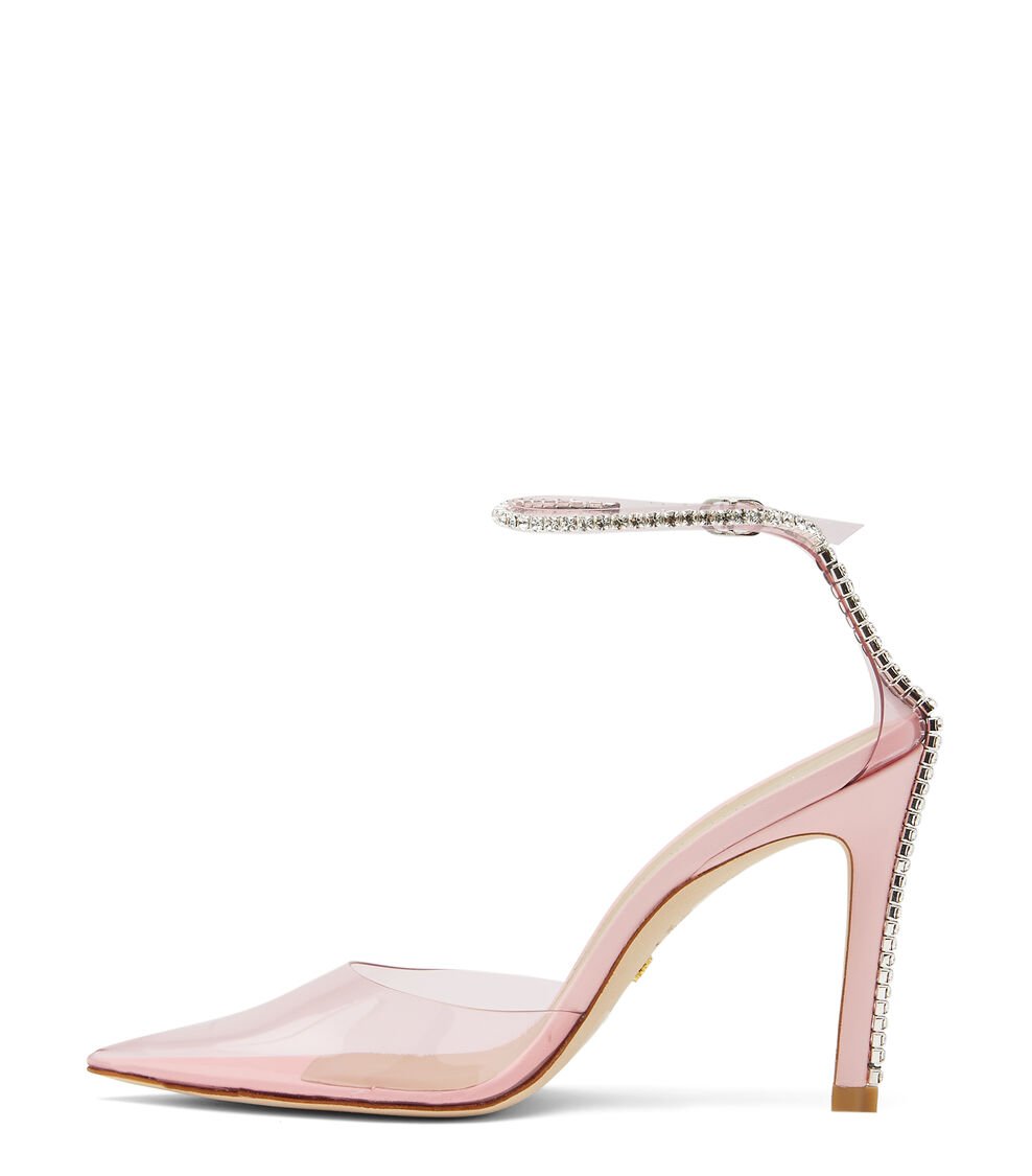 Stuart Weitzman GLAM 100 STRAP PUMP en ROSA de Mujer | Stuart Weitzman® Tienda