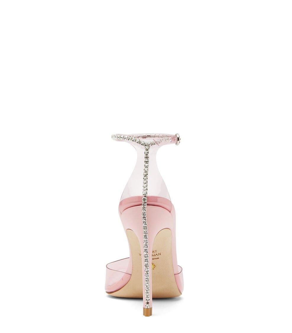 Stuart Weitzman GLAM 100 STRAP PUMP en ROSA de Mujer | Stuart Weitzman® Tienda