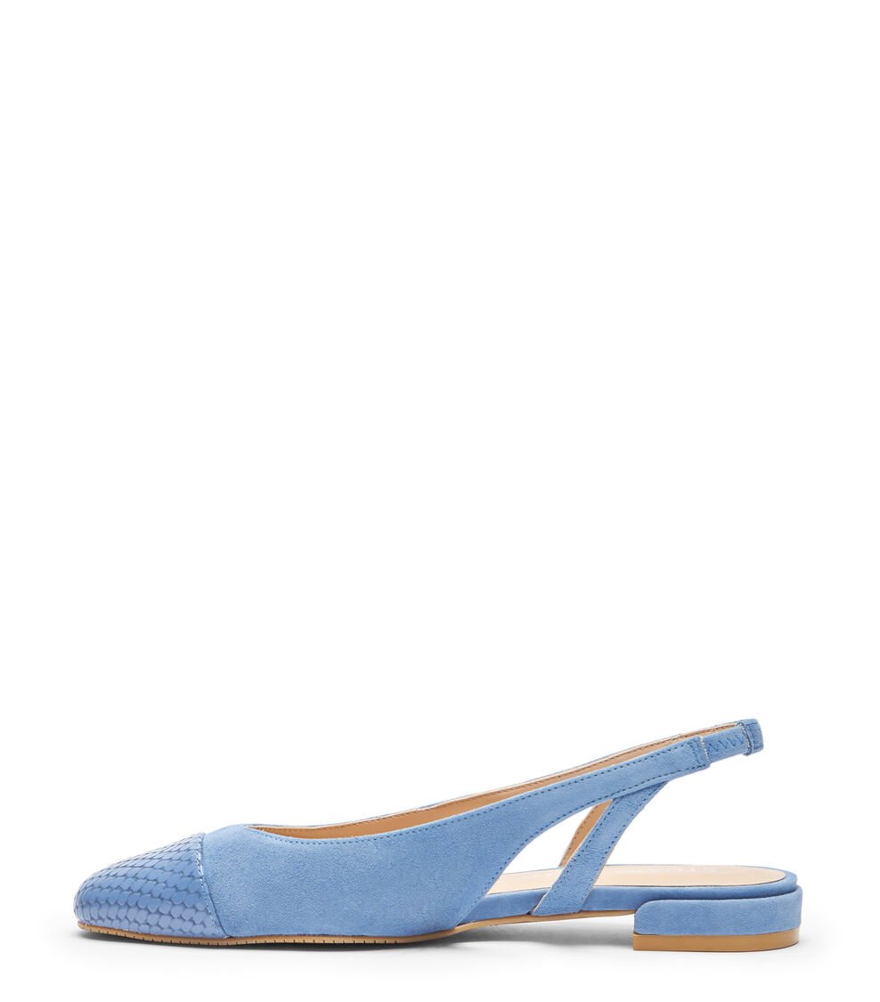 Stuart Weitzman SLEEK SLINGBACK en ACERO AZUL de Mujer | Stuart Weitzman® Envío gratis