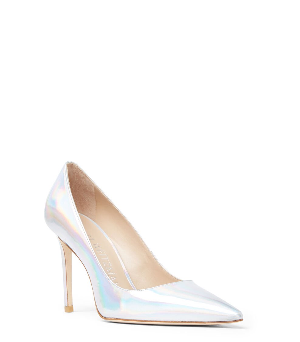 Stuart Weitzman STUART 100 PUMP en PLATEADO de Mujer | Stuart Weitzman® Últimos 3 días