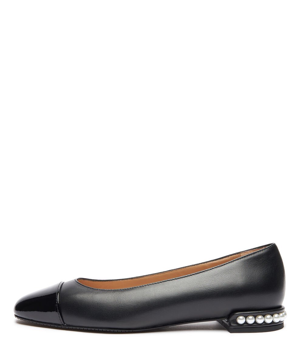 Stuart Weitzman PEARL FLAT en NEGRO de Mujer | Stuart Weitzman® Promoción trimestral
