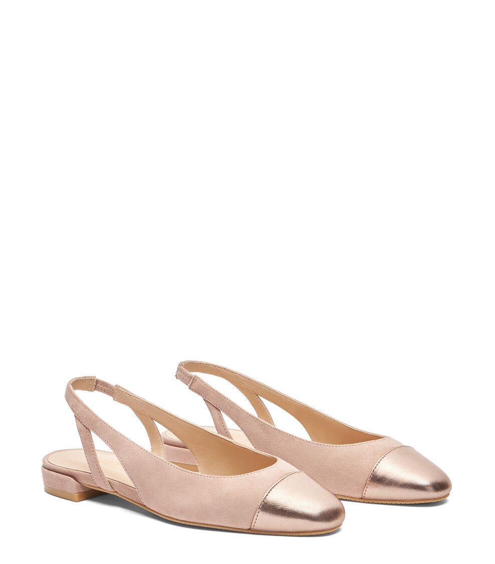 Stuart Weitzman SLEEK SLINGBACK en GAMUZA/BALLET de Mujer | Stuart Weitzman® Envío internacional gratuito