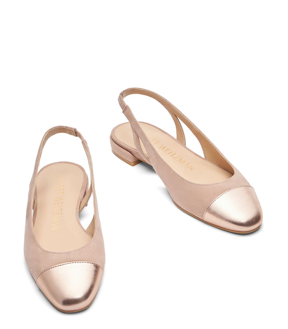 Stuart Weitzman SLEEK SLINGBACK en GAMUZA/BALLET de Mujer | Stuart Weitzman® Envío internacional gratuito