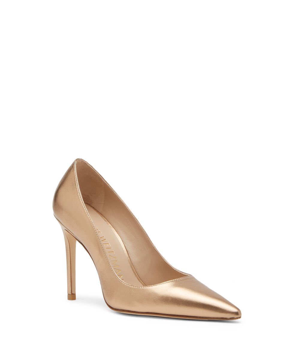 Stuart Weitzman STUART 100 PUMP en DORADO de Mujer | Stuart Weitzman® Rebajas de fin de temporada
