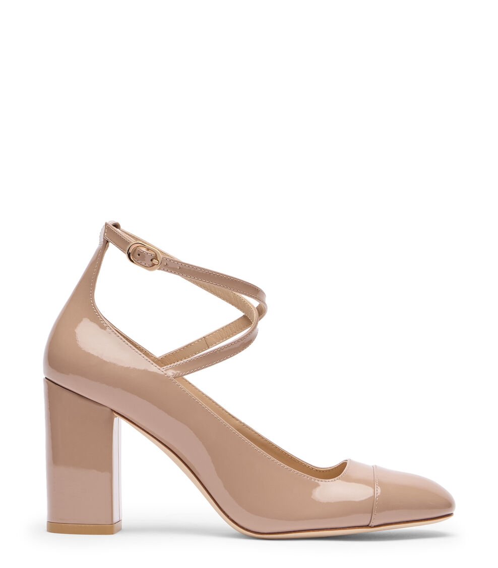 Stuart Weitzman EDEN 85 STRAP PUMP en GAMUZA de Mujer | Stuart Weitzman® Rebajas de fábrica