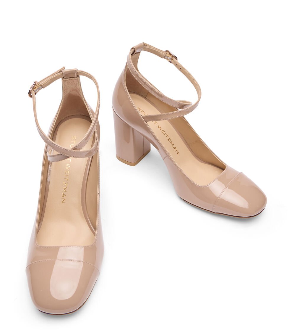 Stuart Weitzman EDEN 85 STRAP PUMP en GAMUZA de Mujer | Stuart Weitzman® Rebajas de fábrica