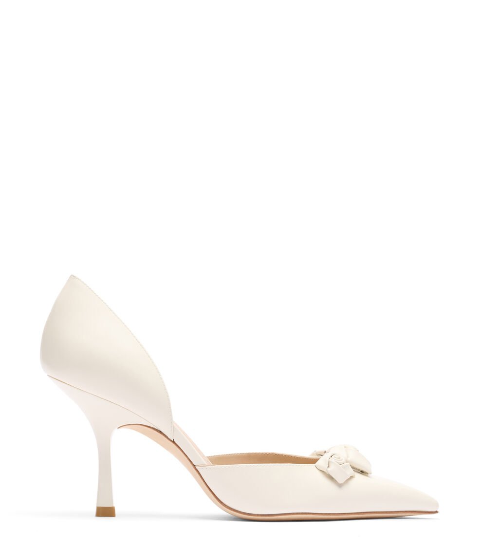 Stuart Weitzman ROSIE 85 DORSAY PUMP en CREMA de Mujer | Stuart Weitzman® Ventas relámpago