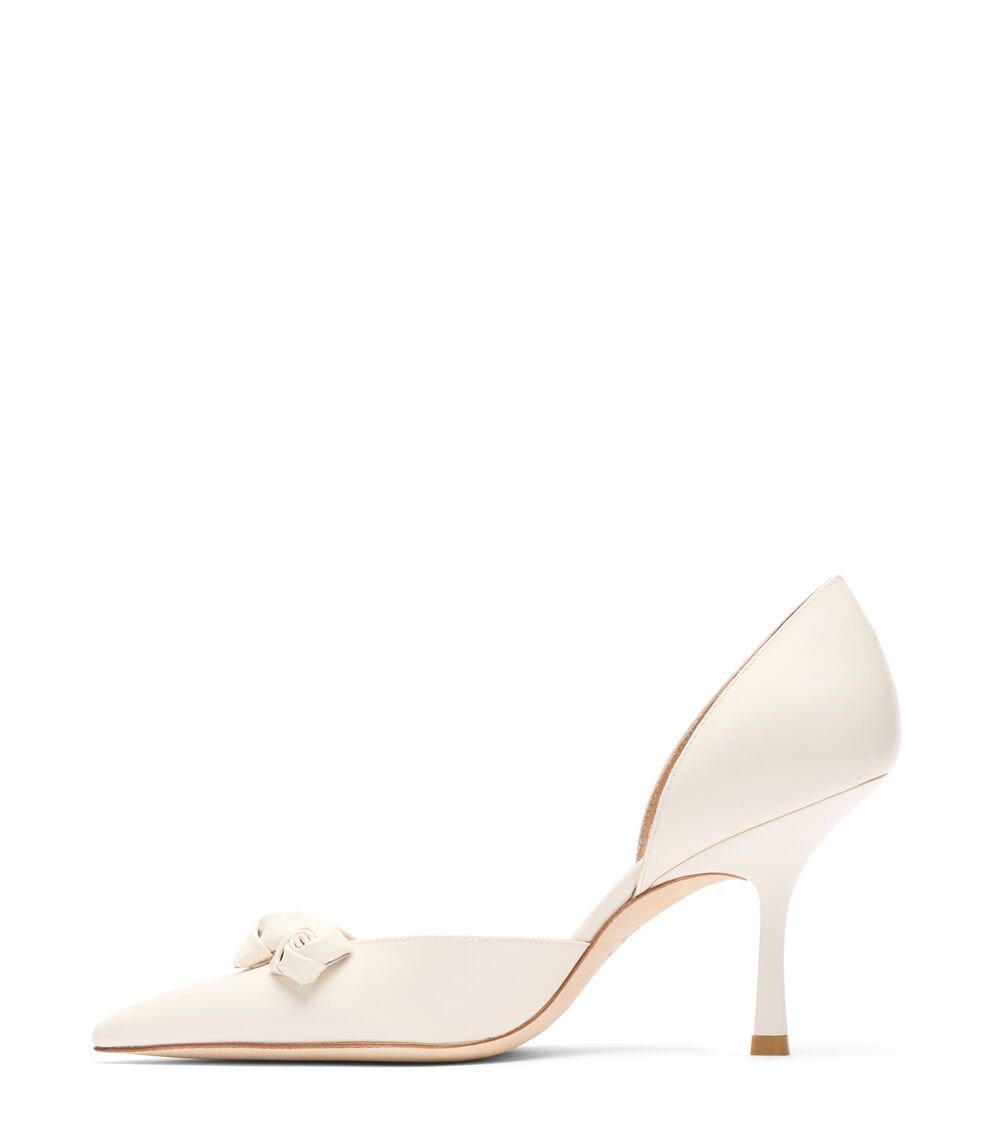 Stuart Weitzman ROSIE 85 DORSAY PUMP en CREMA de Mujer | Stuart Weitzman® Ventas relámpago