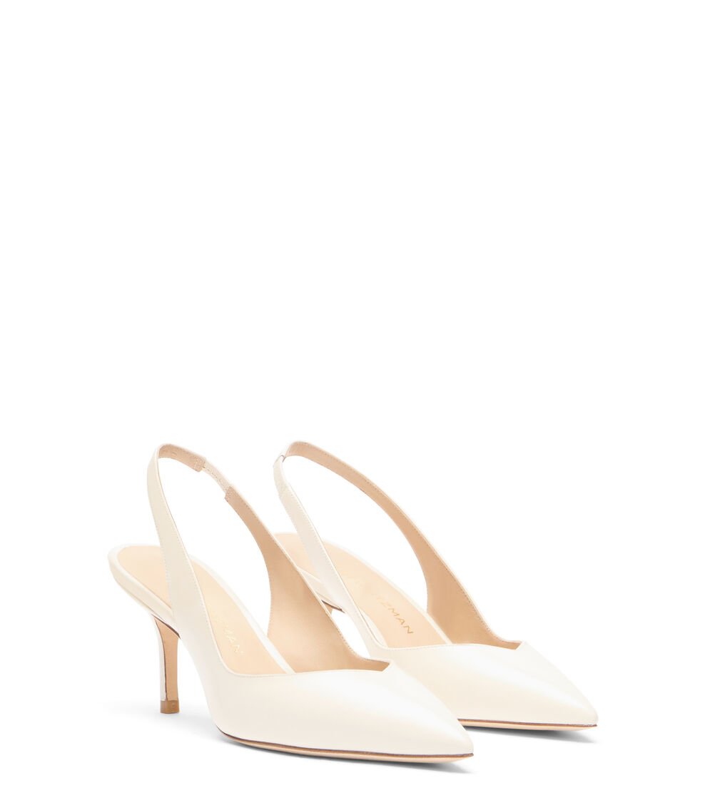 Stuart Weitzman EVA 75 SLINGBACK en CREMA de Mujer | Stuart Weitzman® Descuento