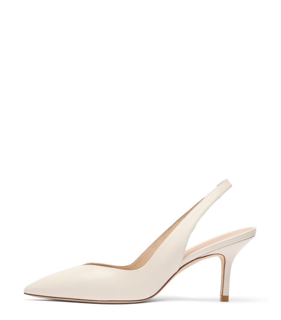 Stuart Weitzman EVA 75 SLINGBACK en CREMA de Mujer | Stuart Weitzman® Descuento
