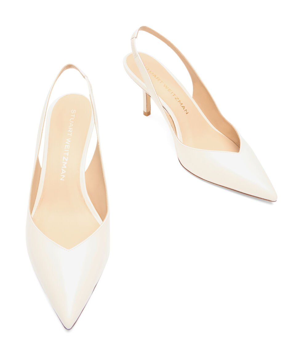 Stuart Weitzman EVA 75 SLINGBACK en CREMA de Mujer | Stuart Weitzman® Descuento