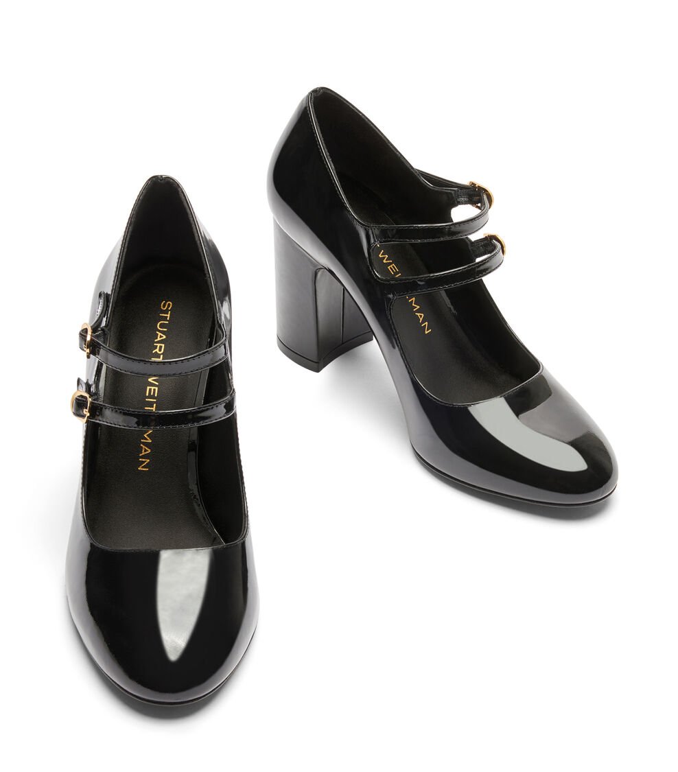 Stuart Weitzman POSH 85 MARY JANE en NEGRO de Mujer | Stuart Weitzman® Tienda