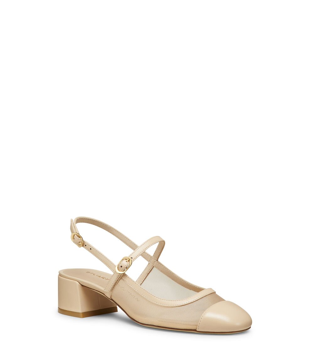 Stuart Weitzman MAEVE MARY JANE SLINGBACK en BEIGE/BARELY BEIGE de Mujer | Stuart Weitzman® Rebajas online