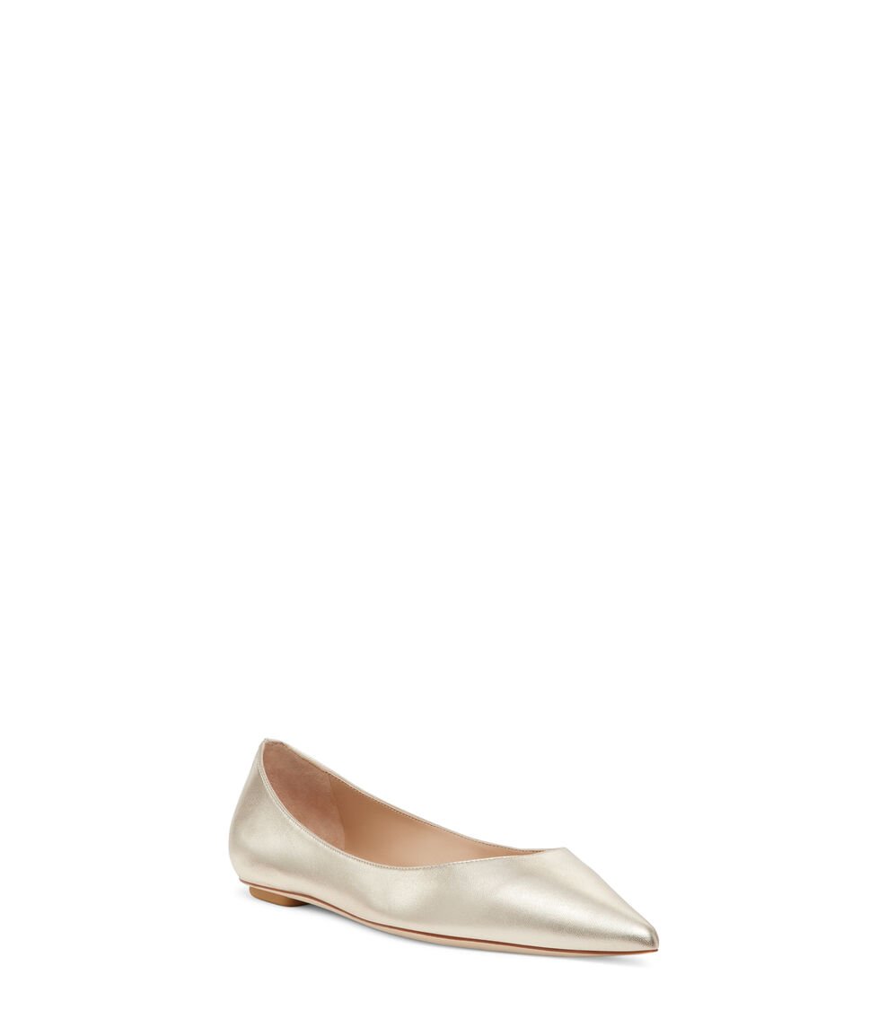 Stuart Weitzman EMILIA FLAT en OROCLARO de Mujer | Stuart Weitzman® Último día