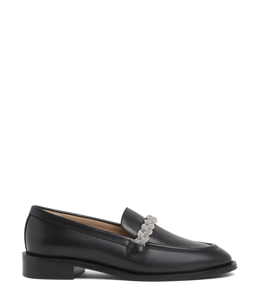 Stuart Weitzman PALMER HIGHSHINE LOAFER en NEGRO de Mujer | Stuart Weitzman® Promoción por tiempo limitado