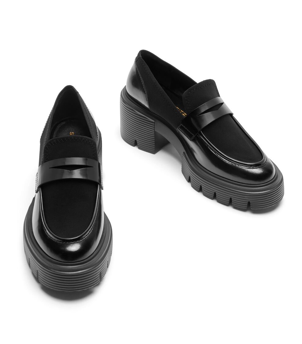 Stuart Weitzman 5050 SOHO LOAFER en NEGRO de Mujer | Stuart Weitzman® Oferta especial de fábrica