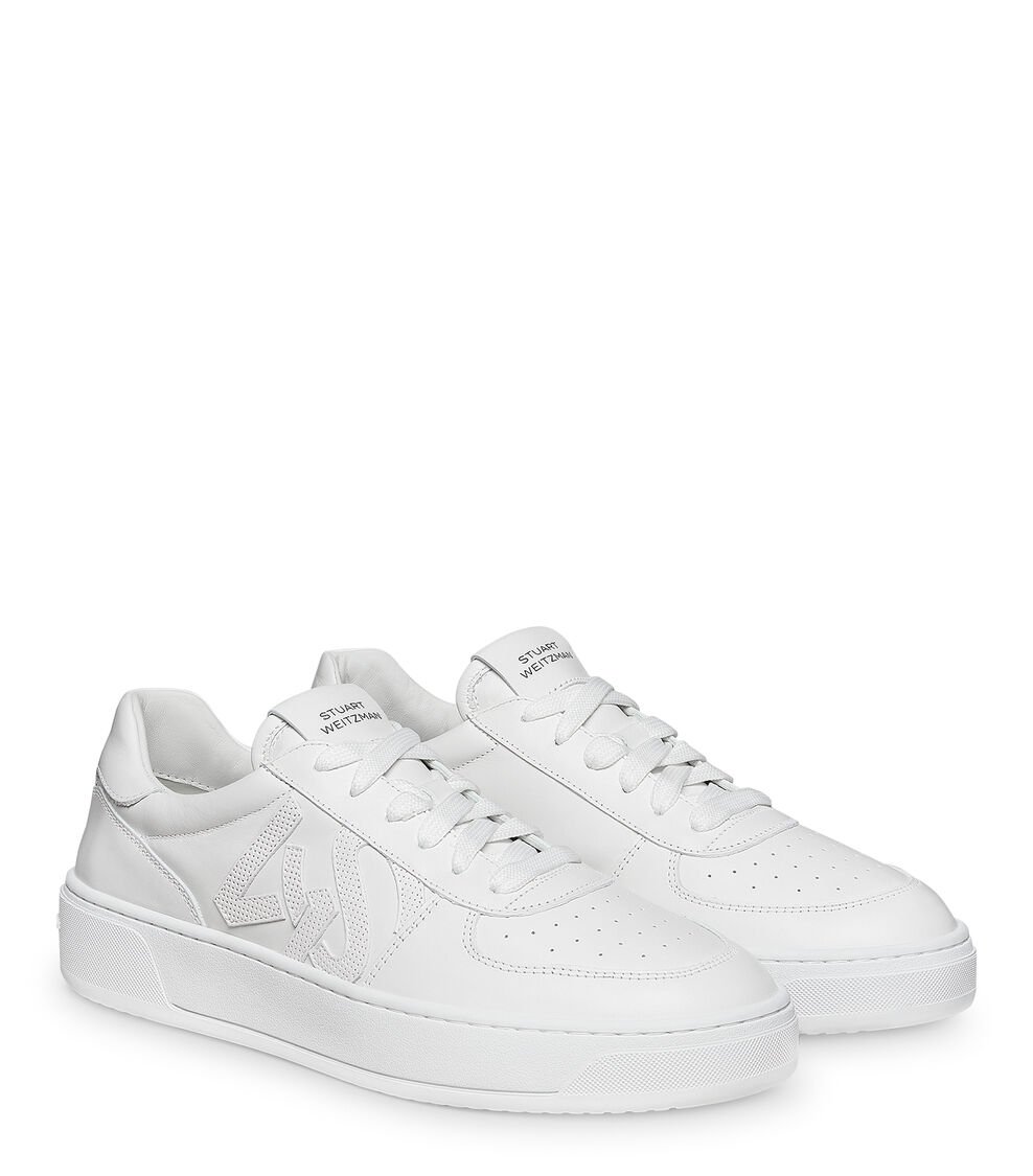 Stuart Weitzman SW COURTSIDE MONOGRAM SNEAKER en BLANCO de Mujer | Stuart Weitzman® Superdescuento