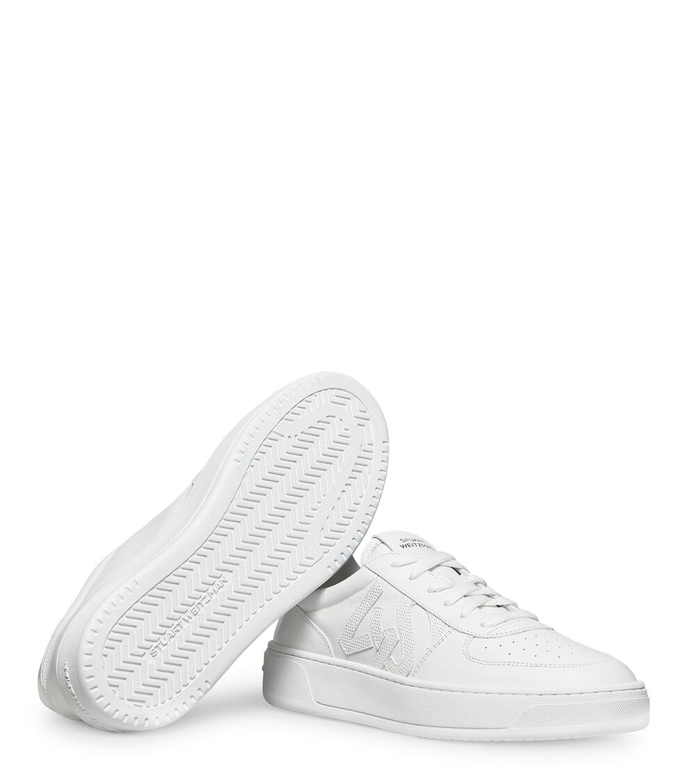 Stuart Weitzman SW COURTSIDE MONOGRAM SNEAKER en BLANCO de Mujer | Stuart Weitzman® Superdescuento