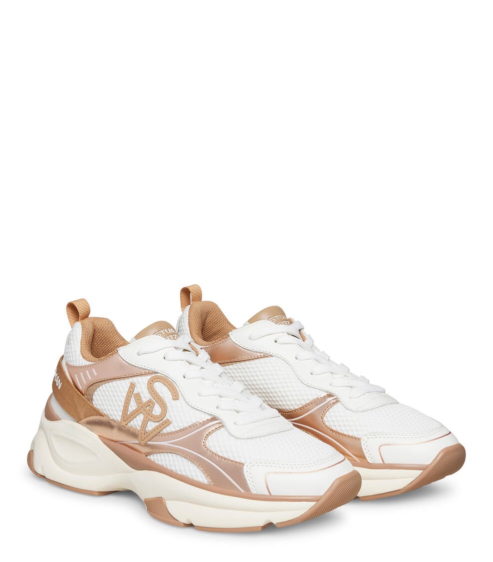 Stuart Weitzman SW TRAINER en BLANCO/TABACO de Mujer | Stuart Weitzman® Grandes descuentos