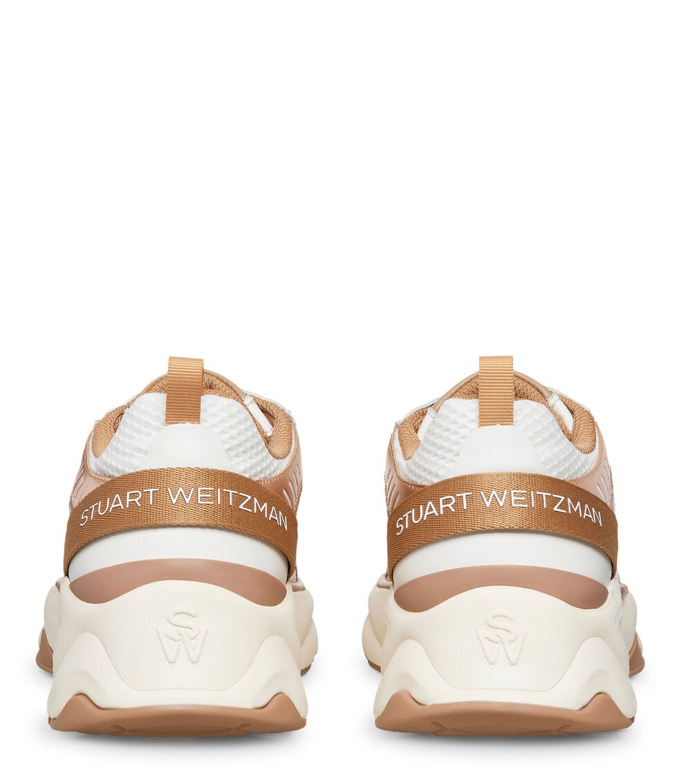 Stuart Weitzman SW TRAINER en BLANCO/TABACO de Mujer | Stuart Weitzman® Grandes descuentos