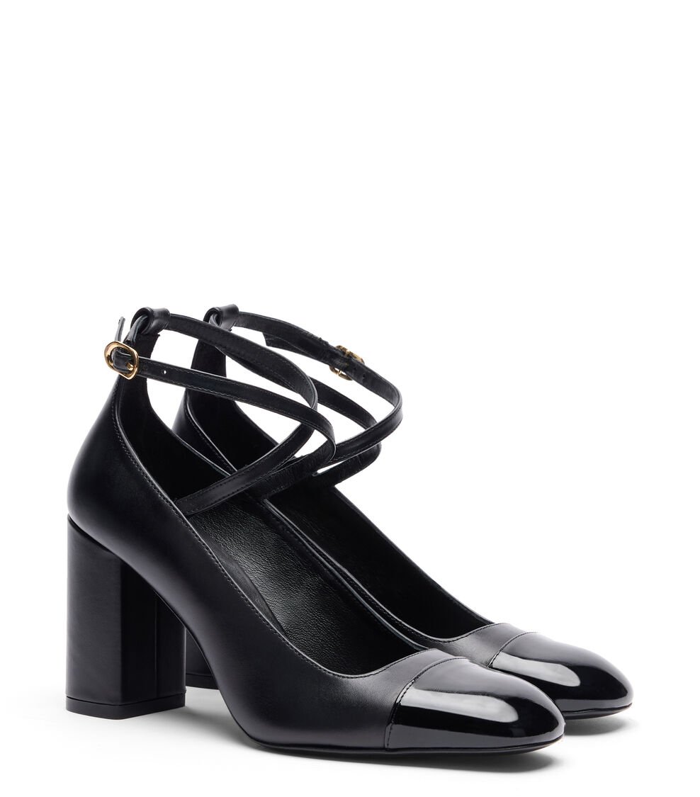Stuart Weitzman EDEN 85 STRAP PUMP en NEGRO de Mujer | Stuart Weitzman® Liquidación