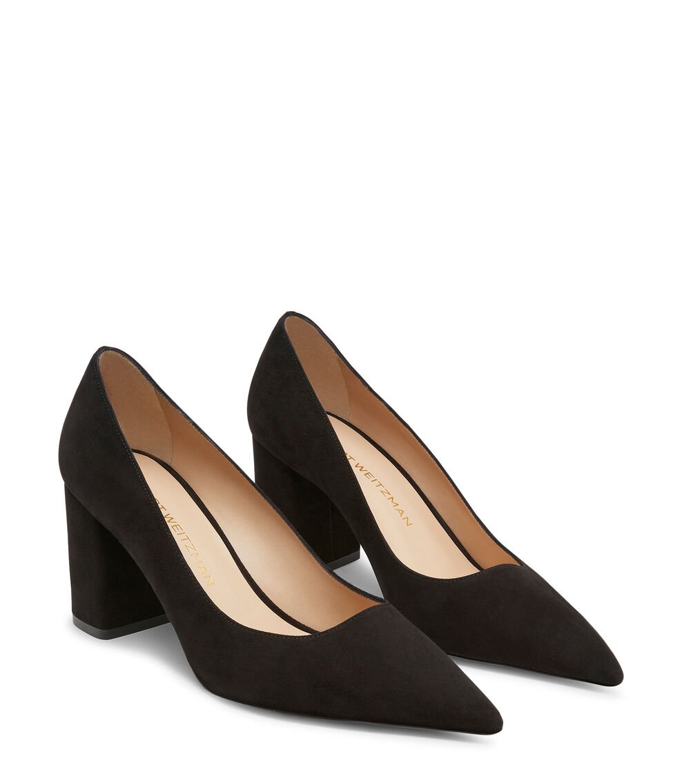 Stuart Weitzman STUART POWER 75 BLOCK PUMP en NEGRO de Mujer | Stuart Weitzman® Precios de Black Friday