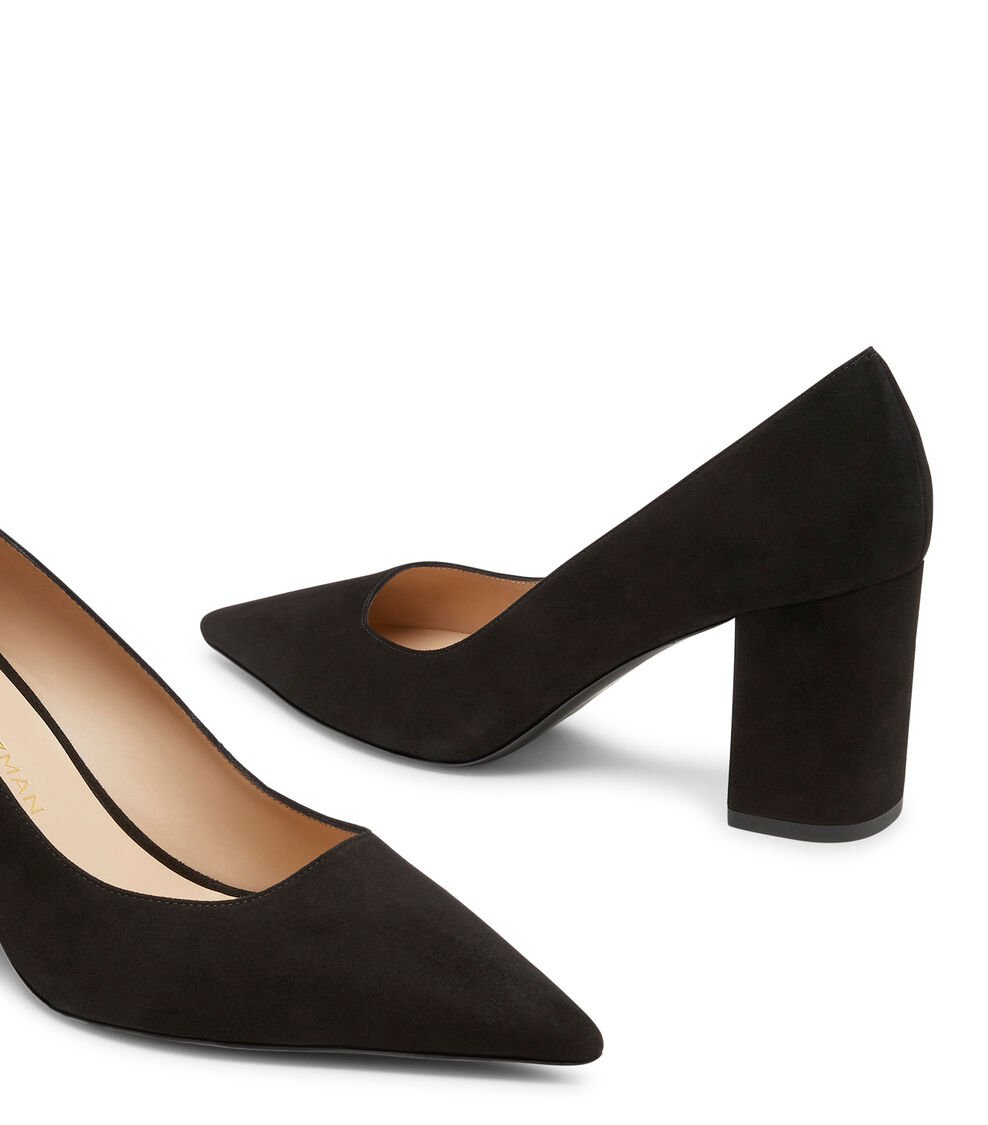 Stuart Weitzman STUART POWER 75 BLOCK PUMP en NEGRO de Mujer | Stuart Weitzman® Precios de Black Friday