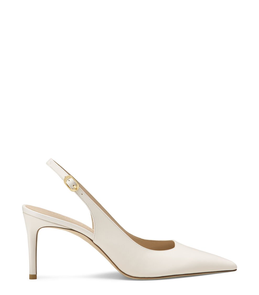 Stuart Weitzman STUART POWER SLINGBACK 75 en CREAM de Mujer | Stuart Weitzman® Devoluciones gratuitas