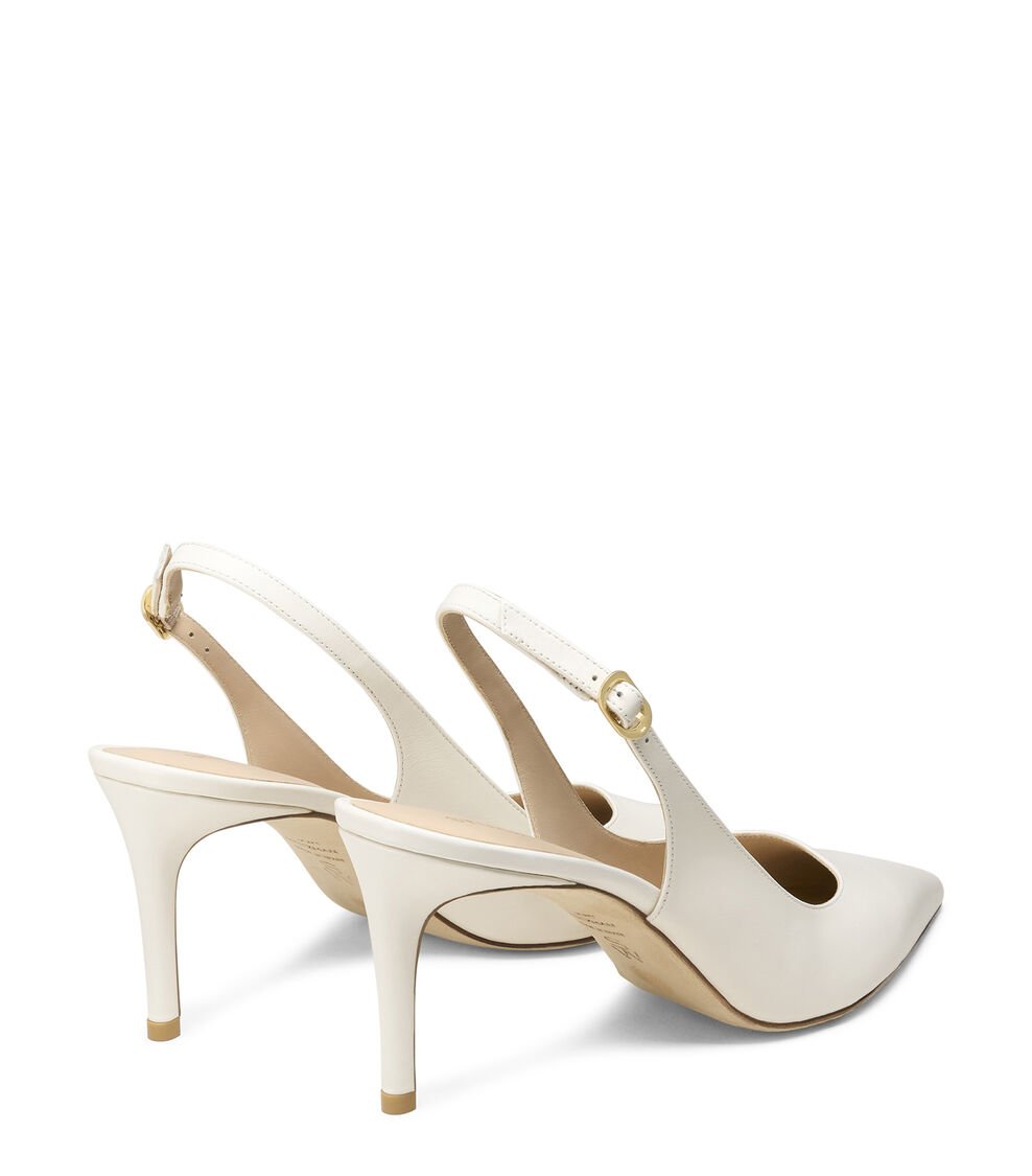 Stuart Weitzman STUART POWER SLINGBACK 75 en CREAM de Mujer | Stuart Weitzman® Devoluciones gratuitas