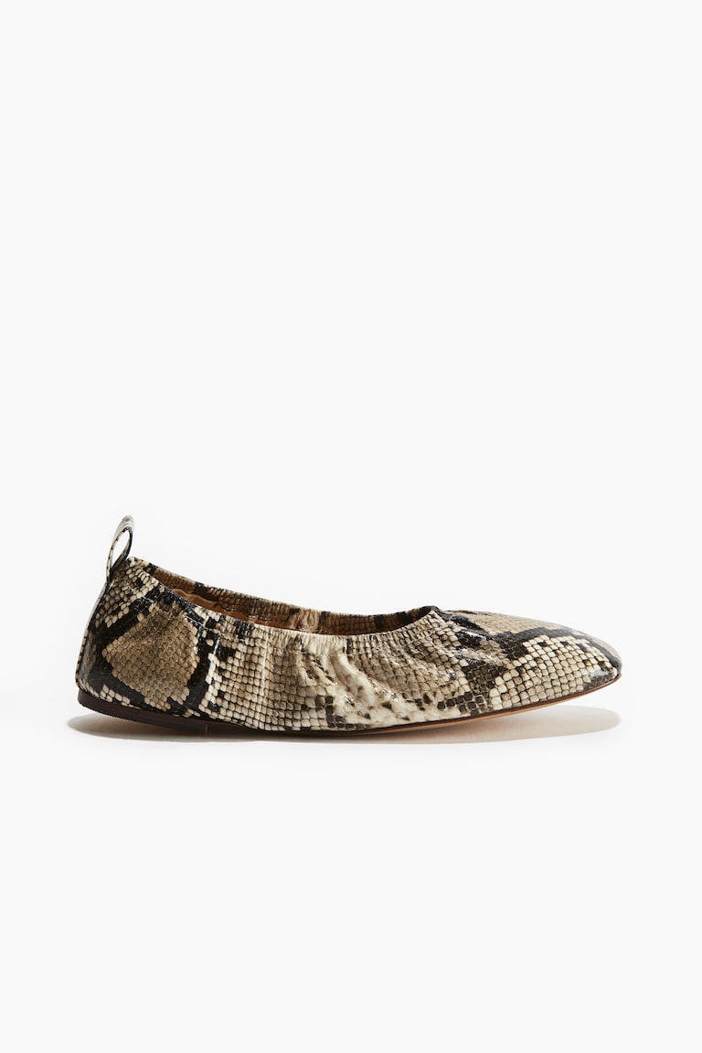 H&M Bailarinas - Beige/Diseño piel de serpiente - MUJER En oferta