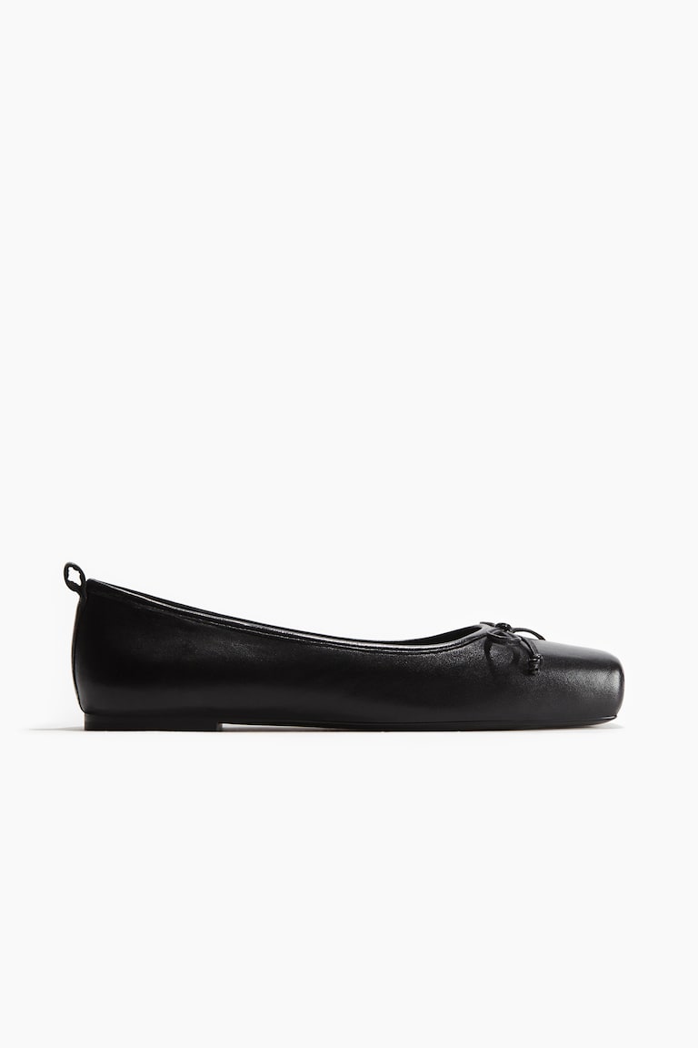 H&M Bailarinas de piel - Plateado - MUJER Rebajas de fin de temporada