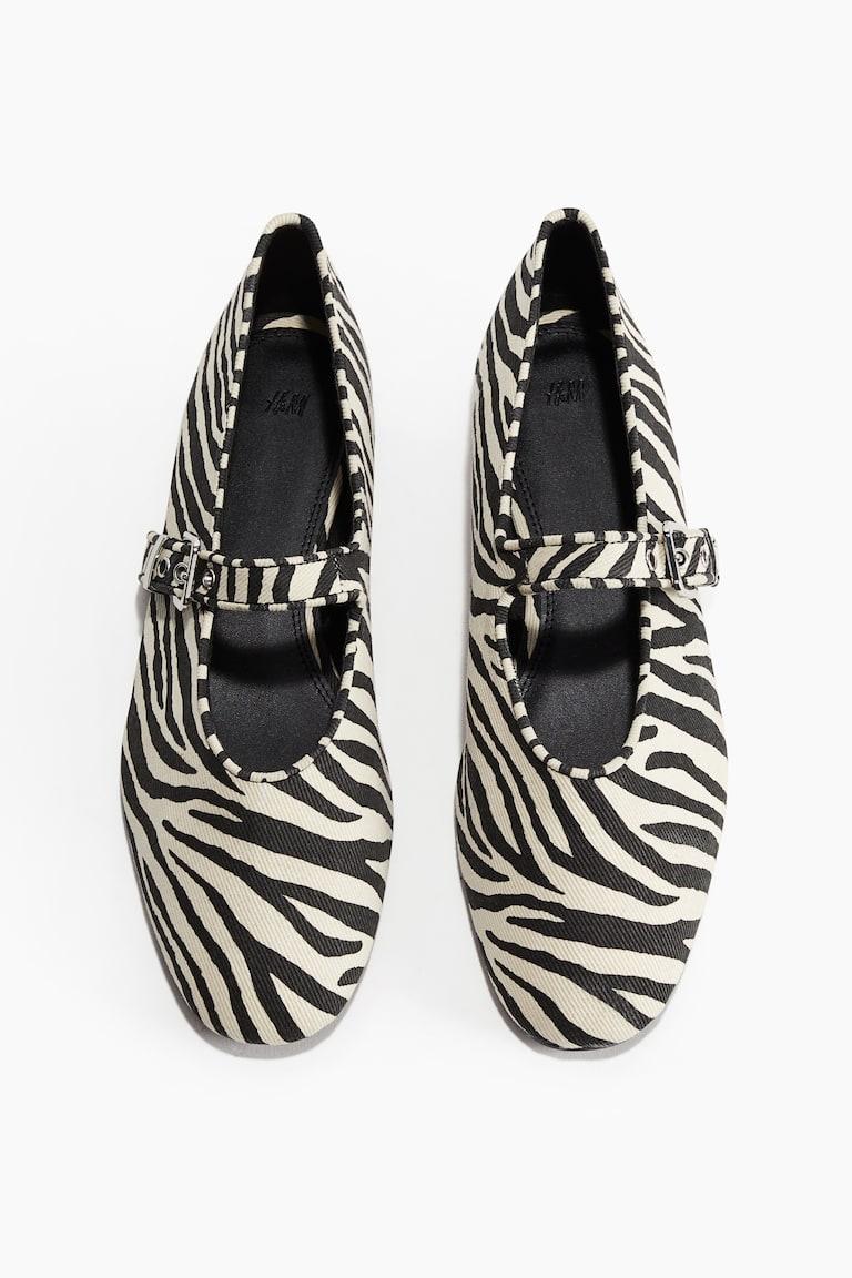 H&M Bailarinas estilo merceditas - Beige/Estampado de leopardo - MUJER Devoluciones gratuitas