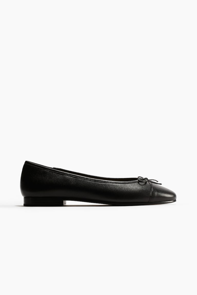 H&M Bailarinas de piel - Beige oscuro - MUJER Outlet