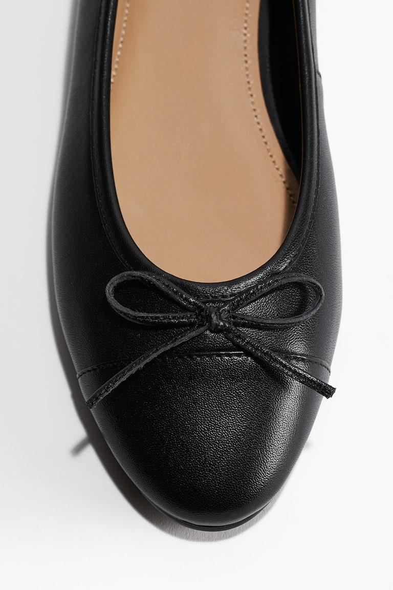 H&M Bailarinas de piel - Beige oscuro - MUJER Outlet