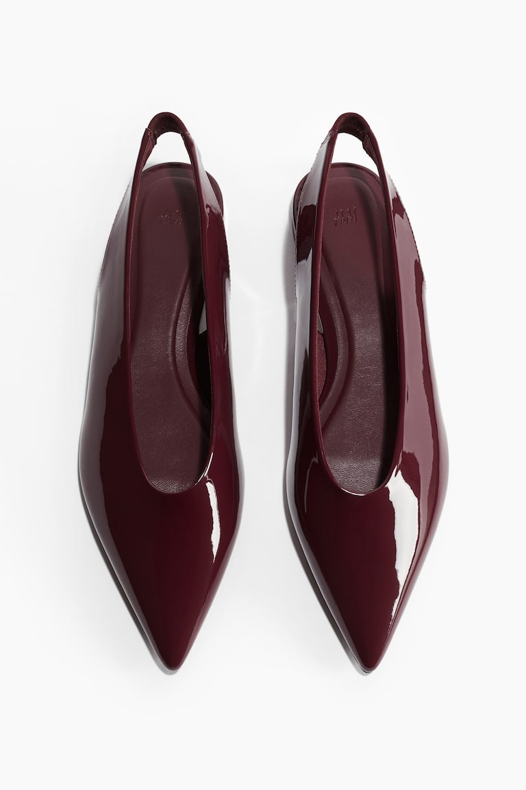 H&M Salones destalonados de charol - Gris/Efecto piel de cocodrilo - MUJER Rebajas online