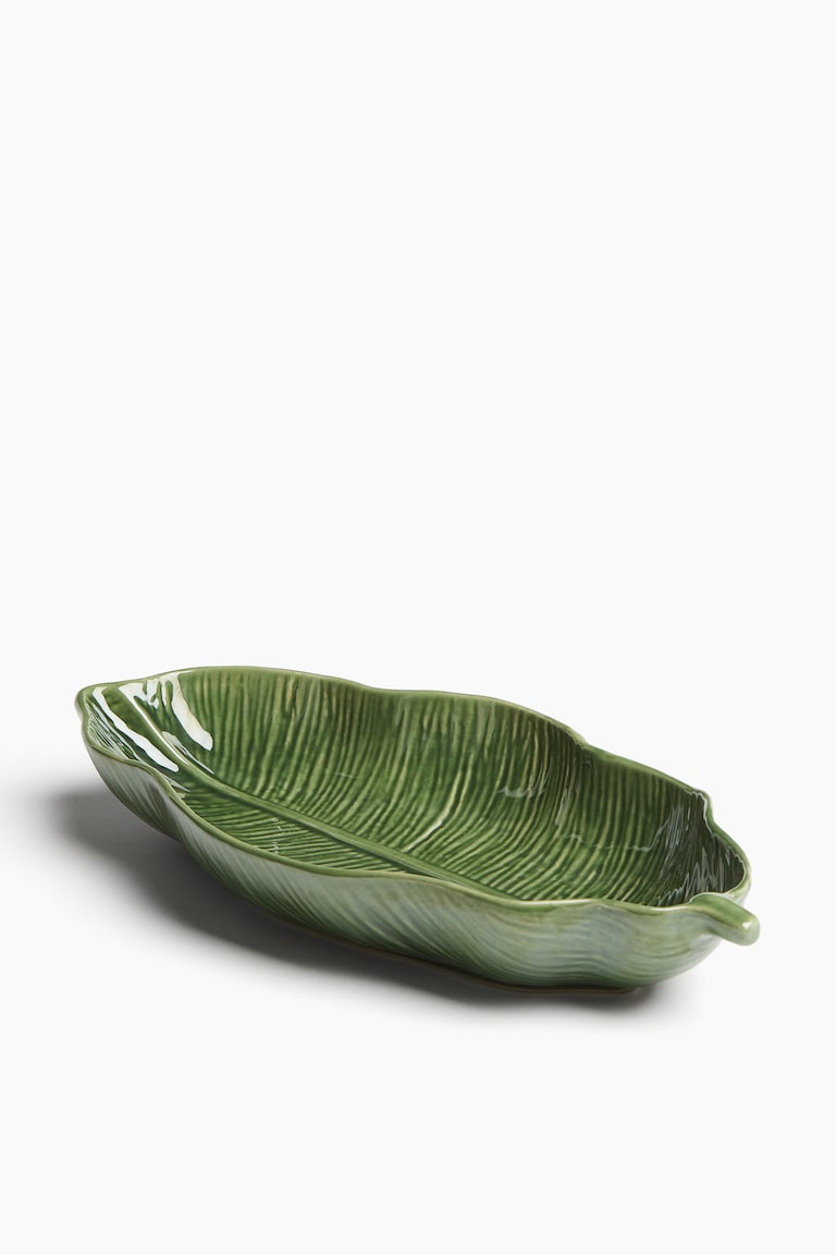 H&M Fuente de servir grande en gres - Verde - HOME Limitado a 3 días
