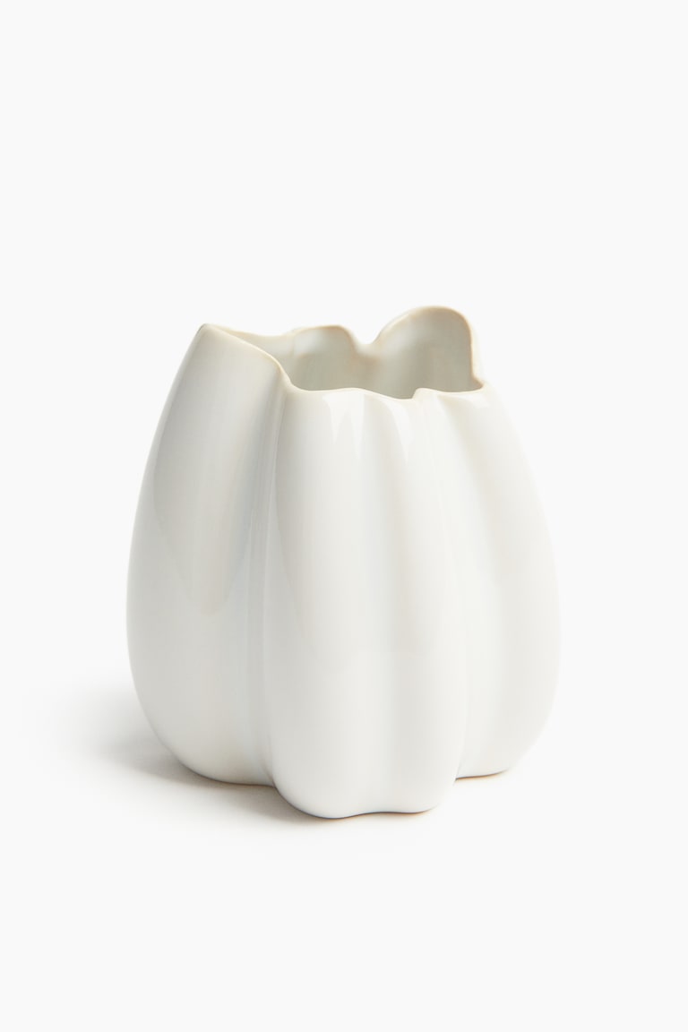 H&M Jarrón pequeño de gres - Blanco - HOME Descuento por venta flash