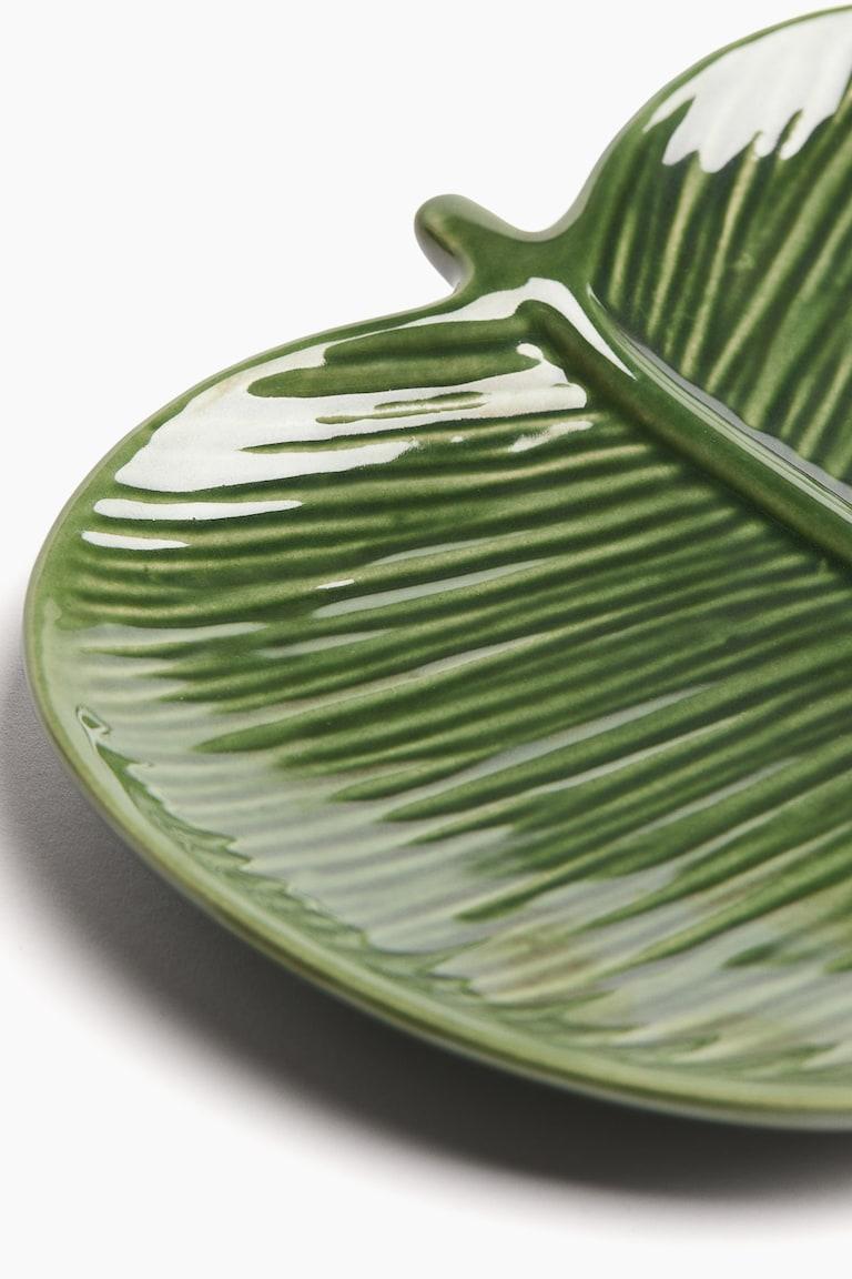 H&M Fuente de servir pequeña de gres - Verde - HOME 2025