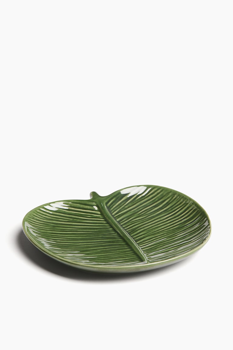 H&M Fuente de servir pequeña de gres - Blanco - HOME En línea