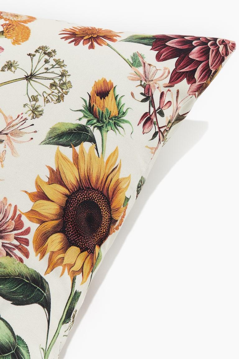 H&M Funda de cojín estampada - Beige claro/Floral - HOME Venta caliente