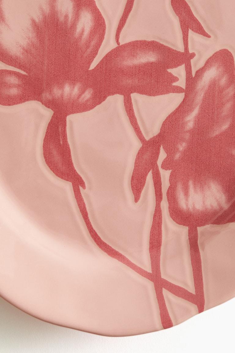 H&M Fuente de servir de gres con motivo - Rosa empolvado/Floral - HOME Envío gratis
