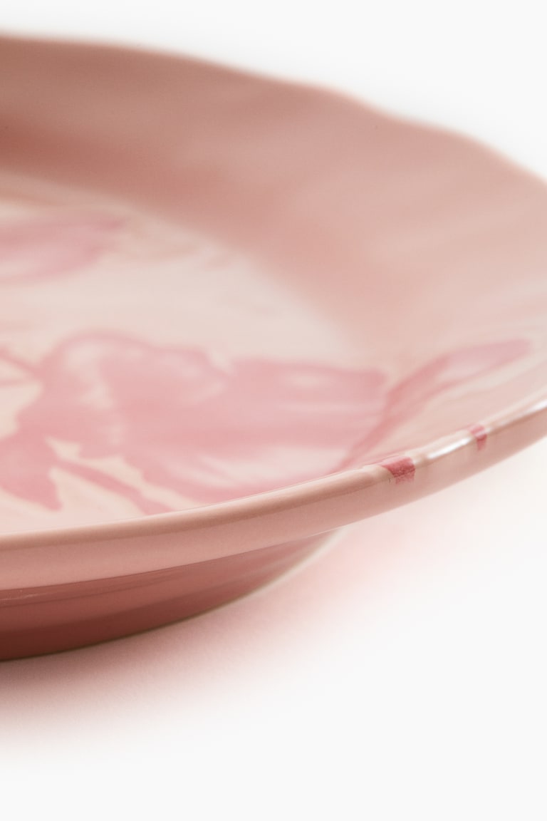 H&M Fuente de servir de gres con motivo - Rosa empolvado/Floral - HOME Envío gratis