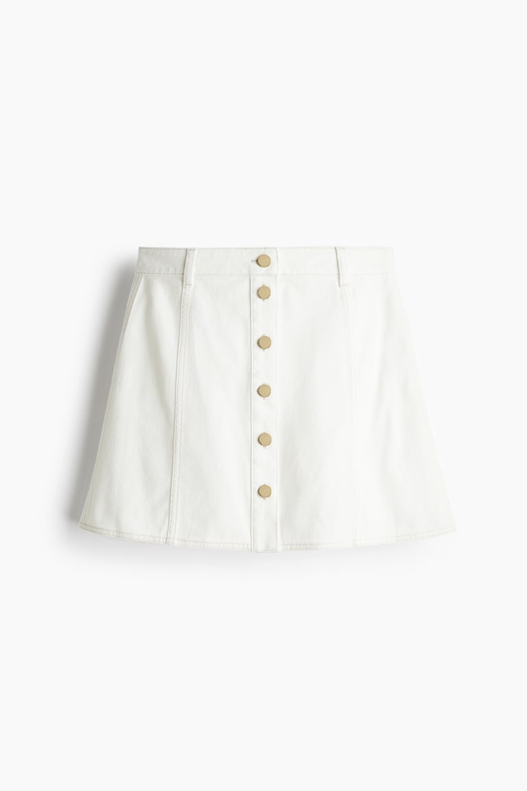 H&M Minifalda evasé en denim - Azul denim claro - MUJER Ofertas especiales